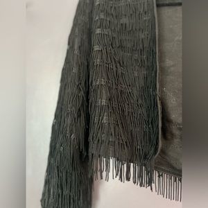 Black fringe shrug